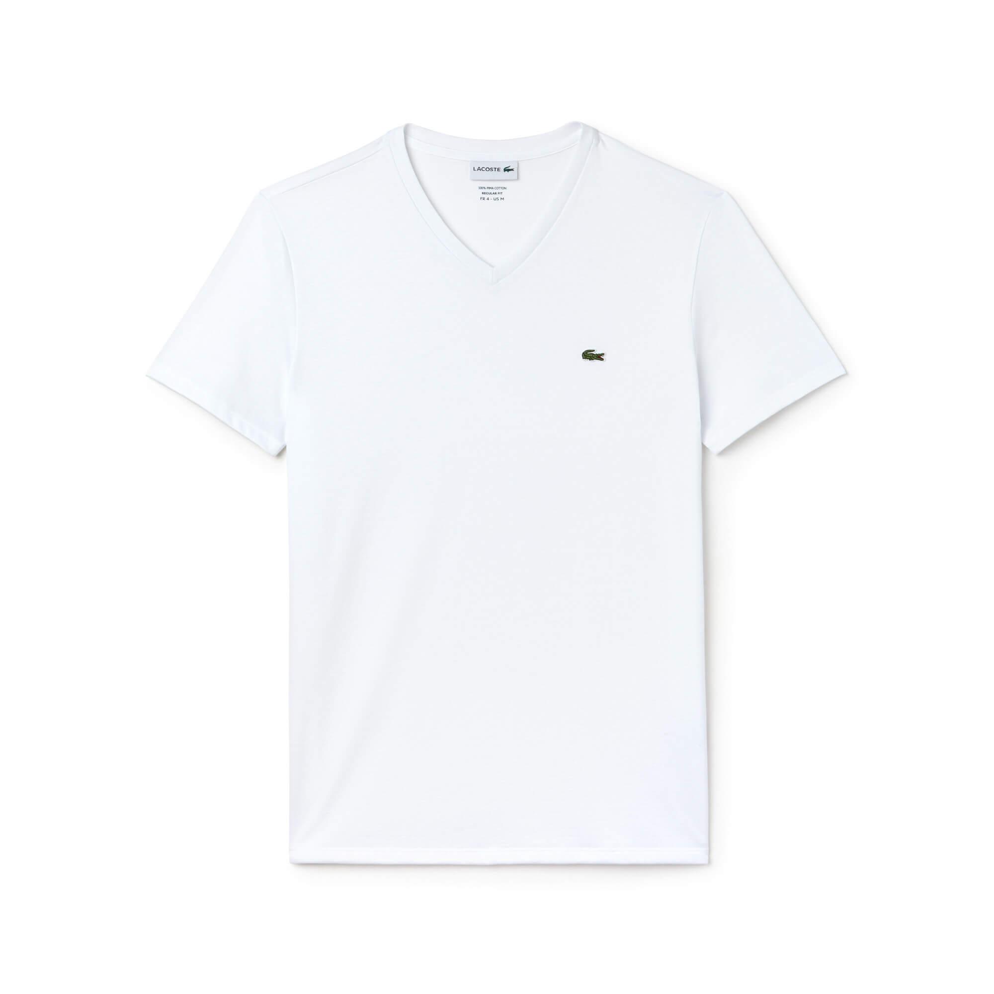 Lacoste Erkek Regular Fit Beyaz T-Shirt. 4