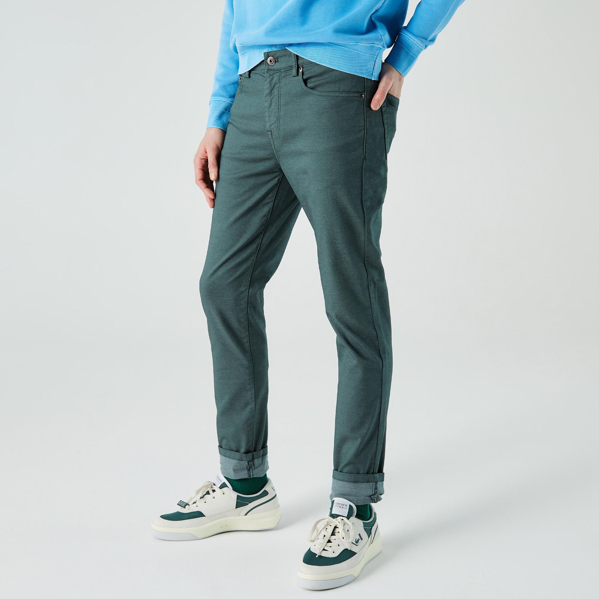 Lacoste Erkek Slim Fit Yeşil Pantolon. 4
