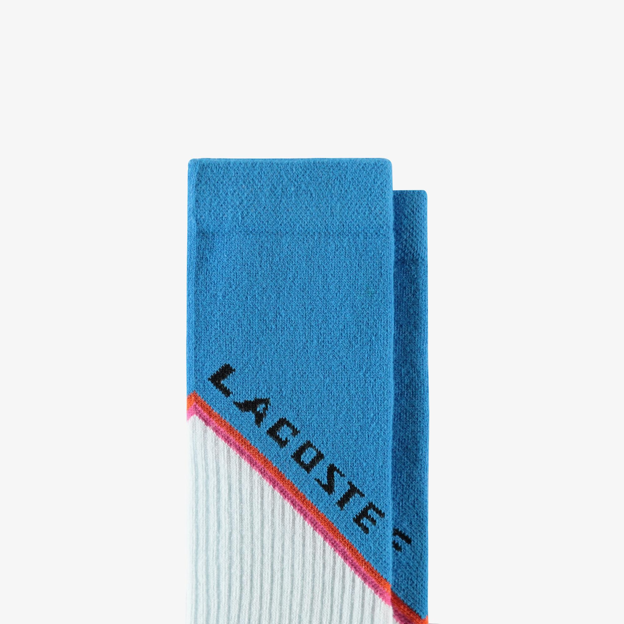 Lacoste Unisex Renk Bloklu Beyaz Çorap. 3