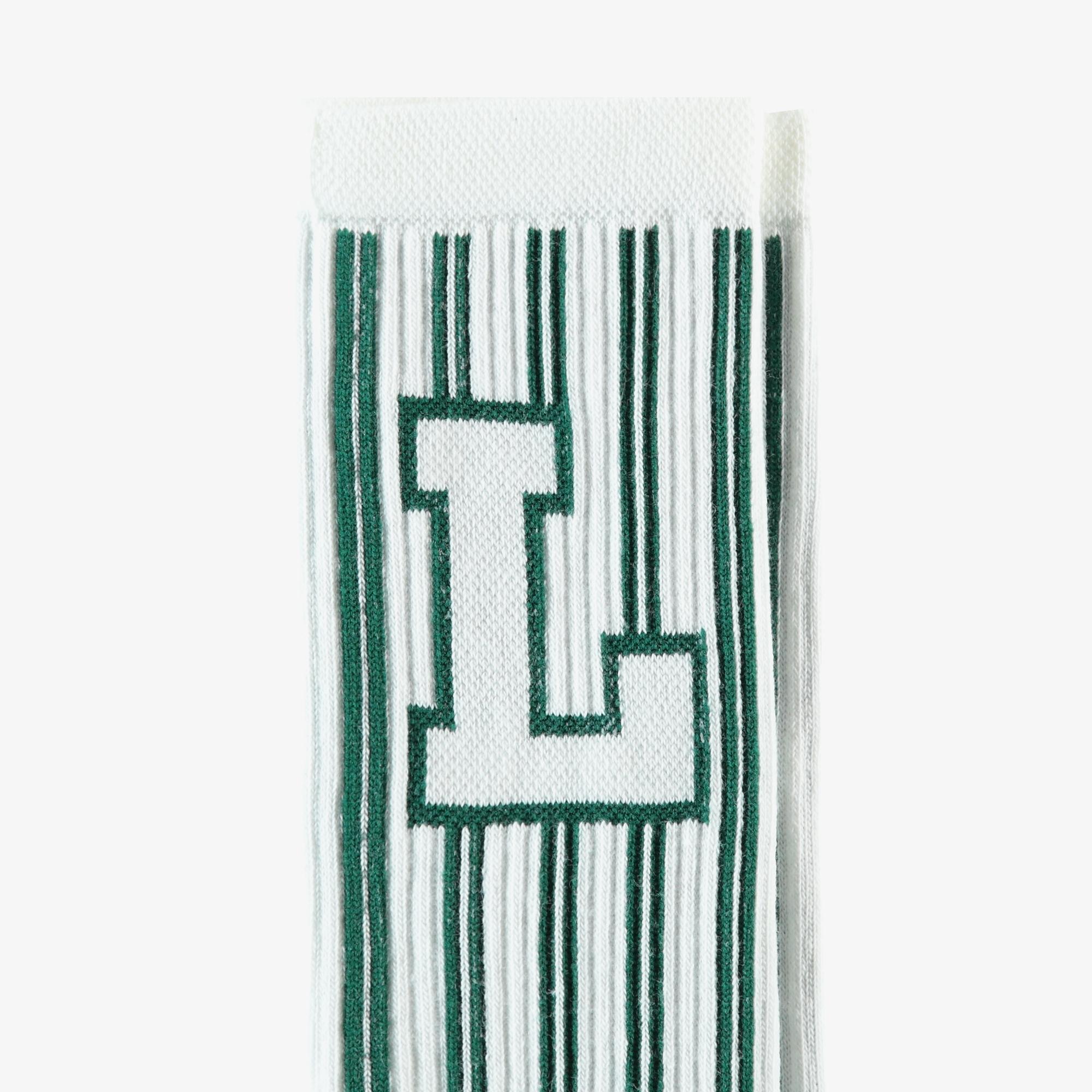 Lacoste Unisex Çizgili Yeşil Çorap. 3