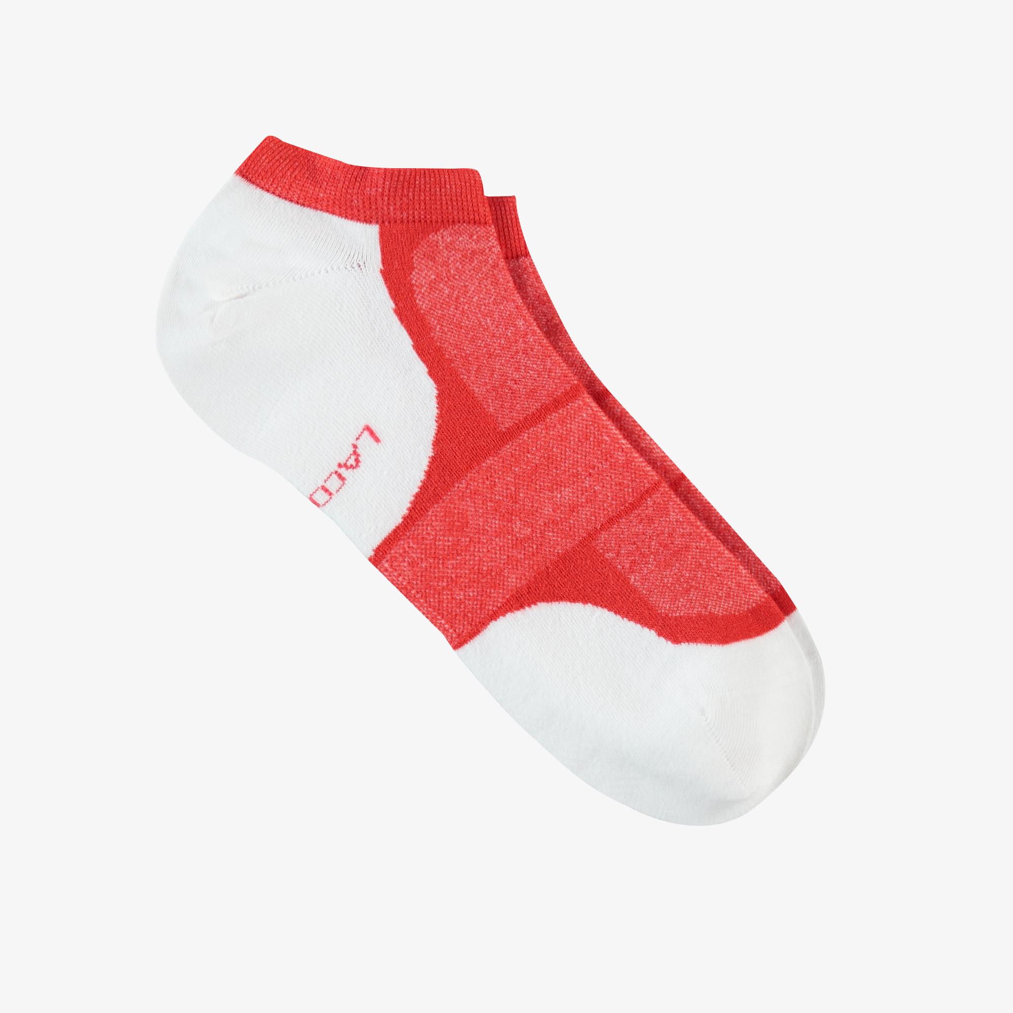 Lacoste Unisex Renk Bloklu Kırmızı Çorap. 2